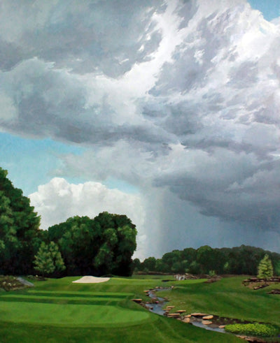 "No. 16 at Troubadour Golf and Field", 30x36 oil on canvas