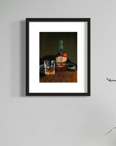 "Buffalo Trace" Still Life Whiskey Painting, Fine Art Prints