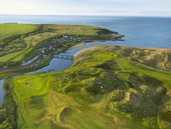 "No. 3 & 4 at Cruden Bay" Golf Art Print | Cruden Bay Golf Club, Scotland