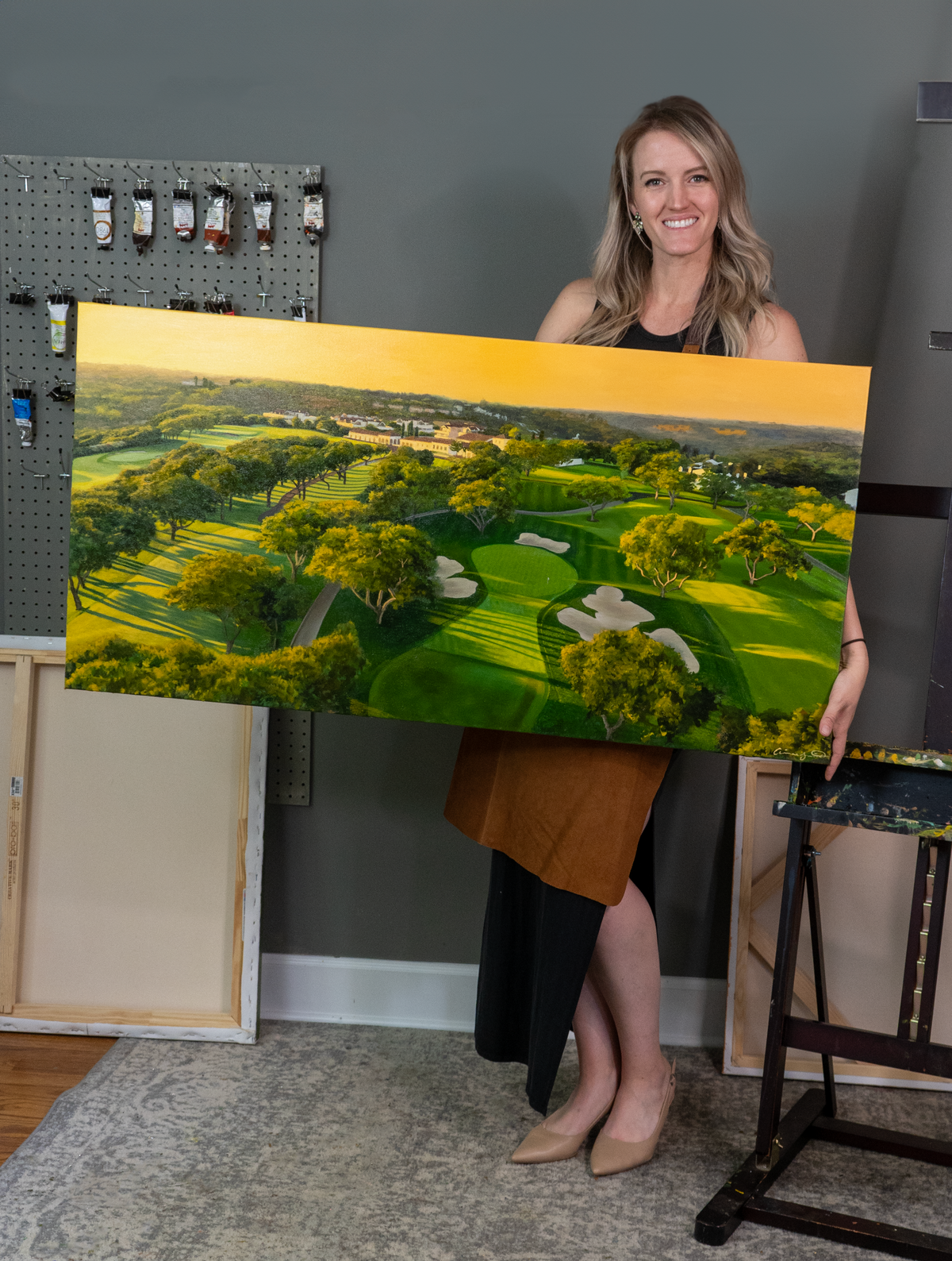 "Golden Hour at Real Club Valderrama" 18th Green | Limited Edition Golf Art Print