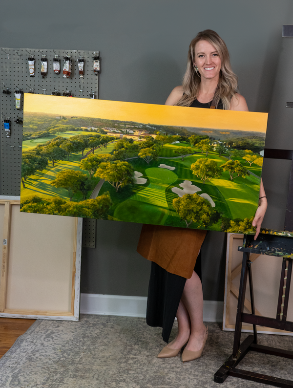 "Golden Hour at Real Club Valderrama" 18th Green | Limited Edition Golf Art Print