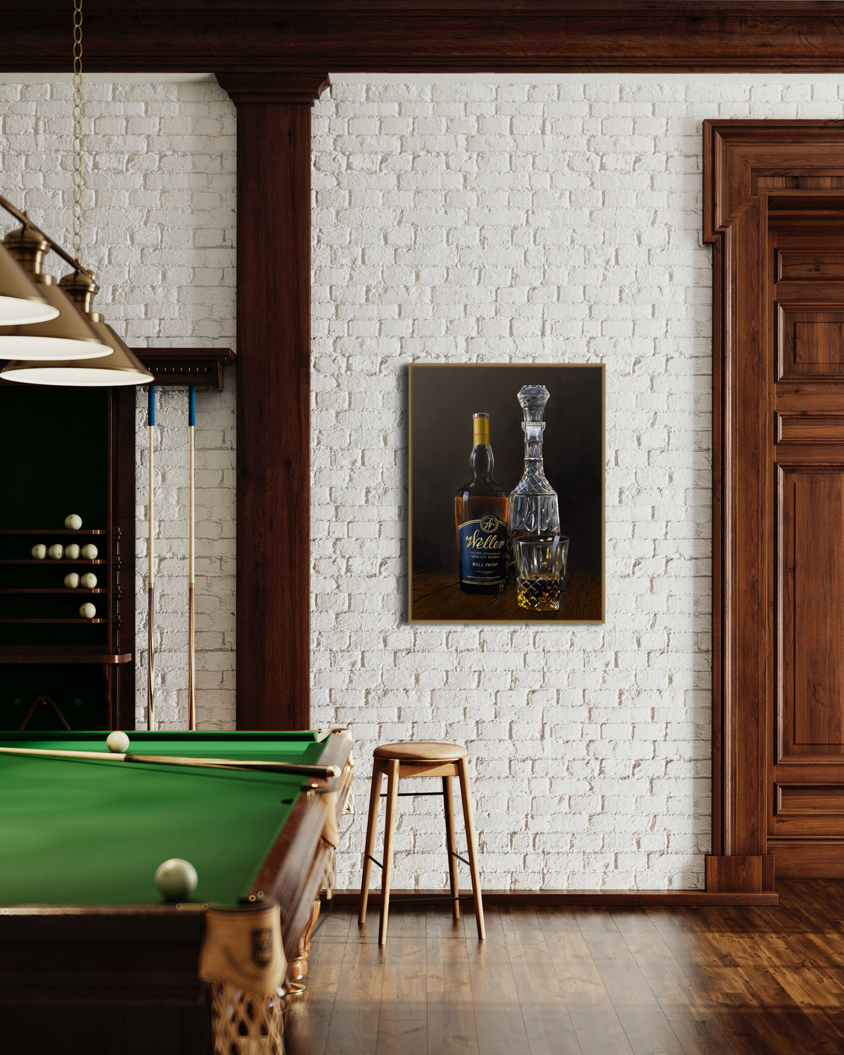 "Weller" Still Life Whiskey Painting, Fine Art Prints