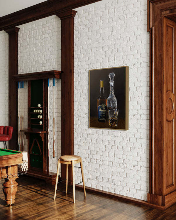 "Weller" Still Life Whiskey Painting, Fine Art Prints