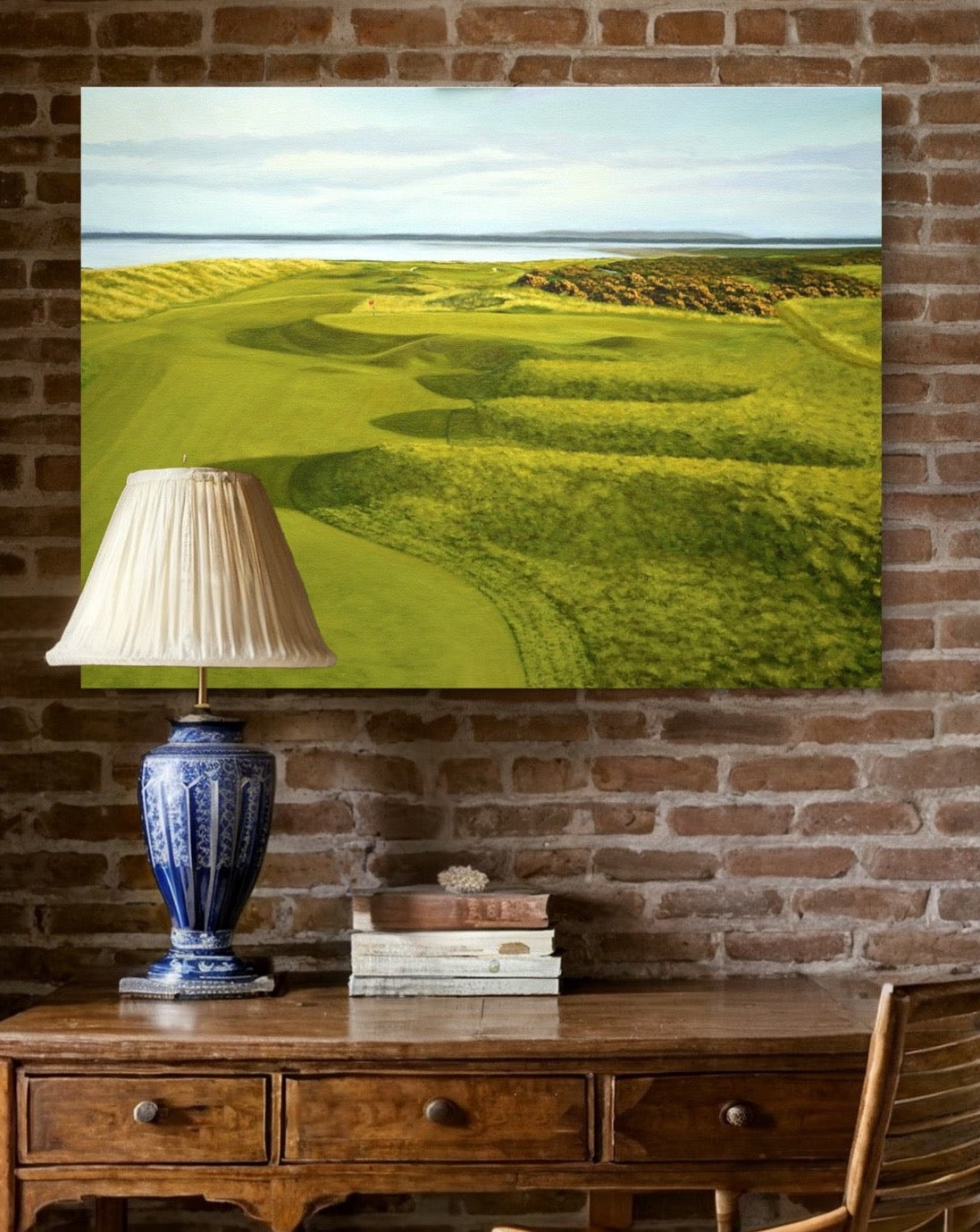 Foxy 30" x 40" Fine art print of Royal Dornoch Golf Club, Golf Art