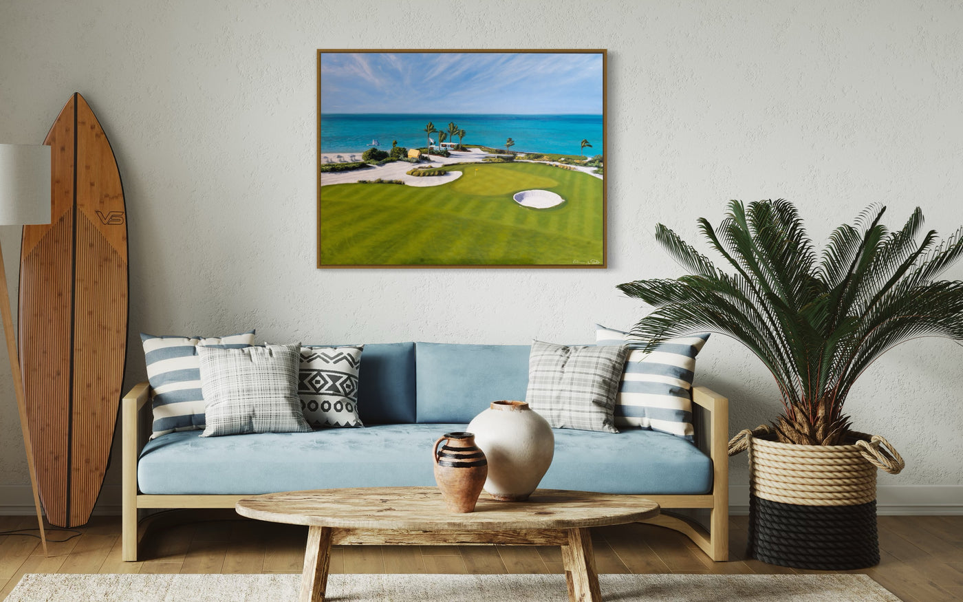 "Paradise in Baker's Bay" Orignal Oil Painting, Golf Art