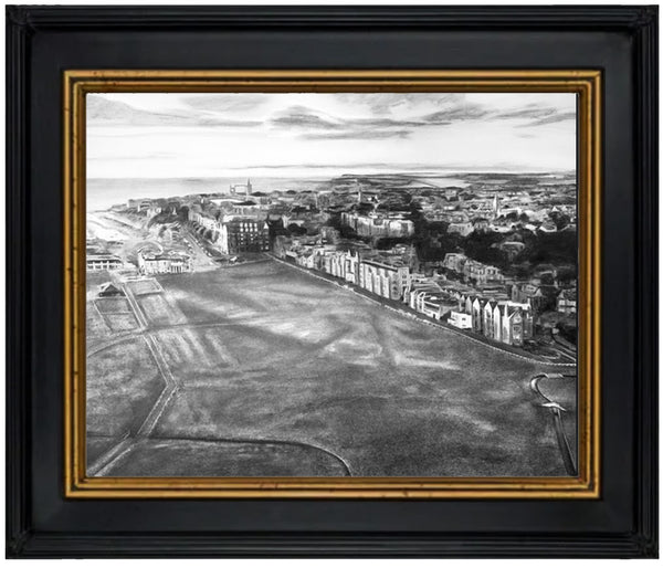 "Morning Shadows of the Old Course" St Andrews Links Aerial View | Fine Art Print