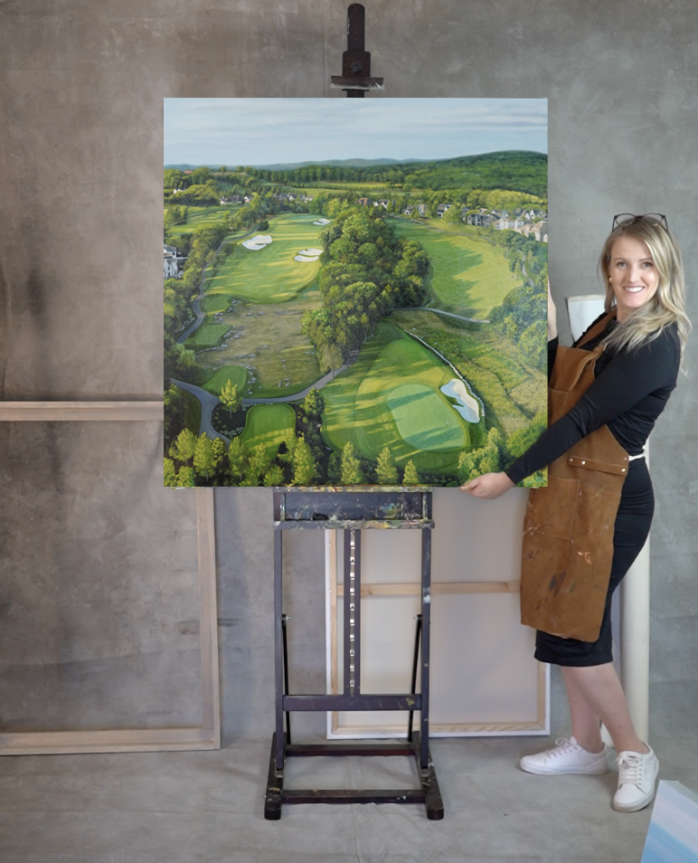 "No. 4 & 5 at Troubadour Golf and Field Club" Golf Art Commission