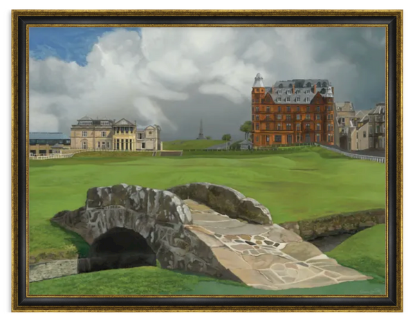 "18th Hole at the Old Course" Swilcan Bridge St Andrews Links | Limited Edition Golf Art Print