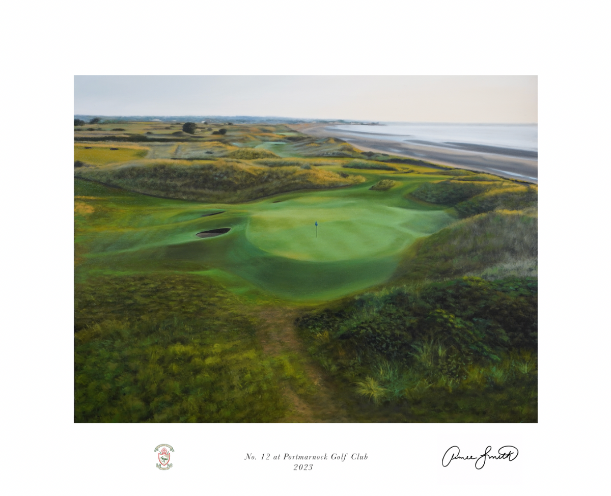 "No. 12 at Portmarnock Golf Club" Golf Art Print | Portmarnock, Dublin, Ireland