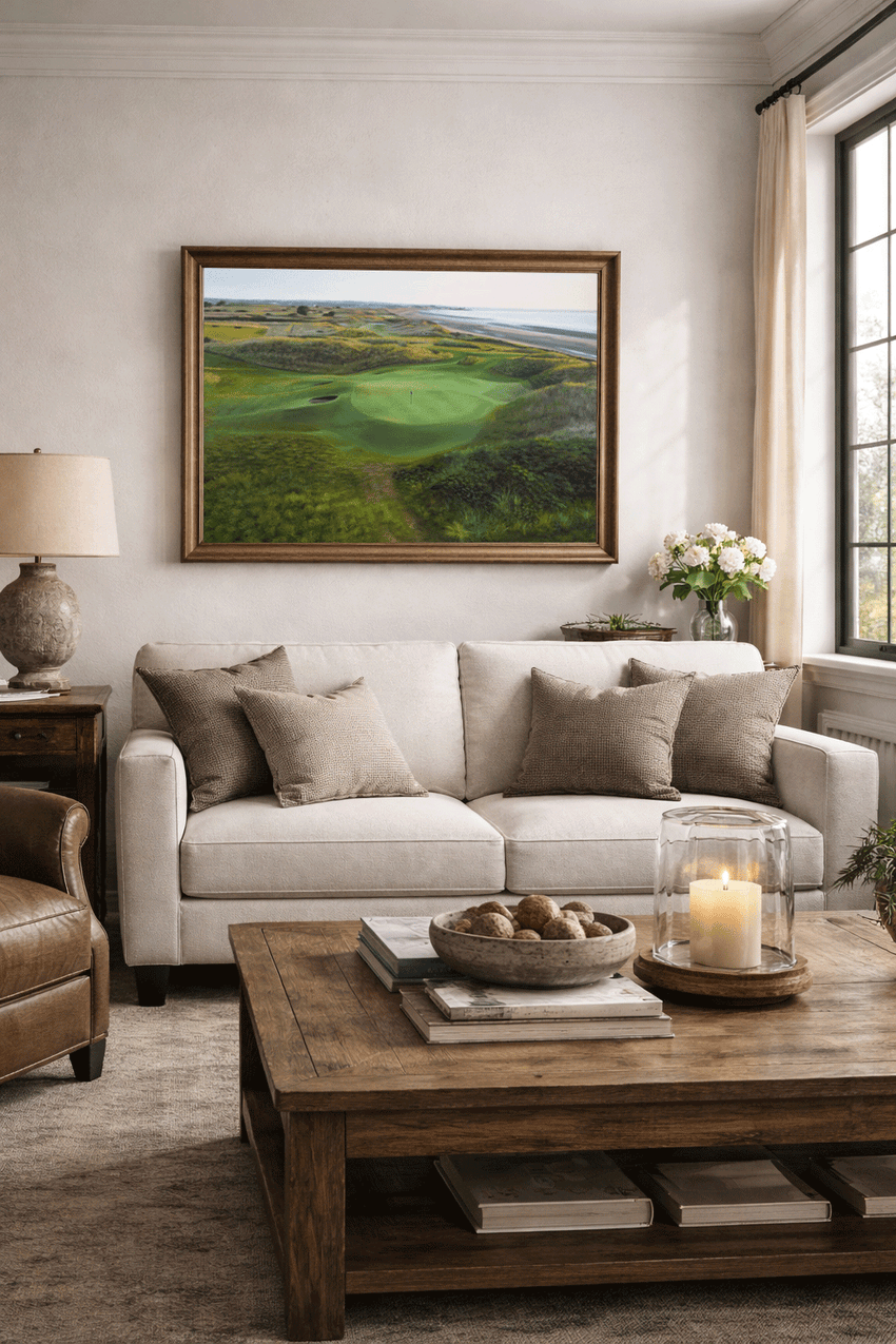 "No. 12 at Portmarnock Golf Club" Golf Art Print | Portmarnock, Dublin, Ireland