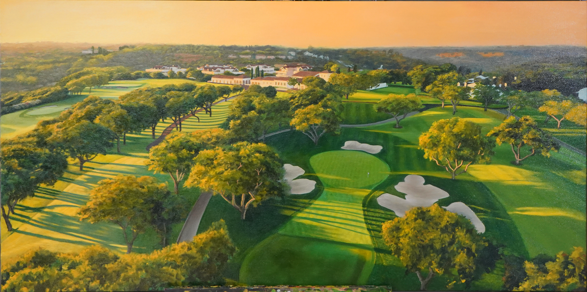 "Golden Hour at Real Club Valderrama" 18th Green | Limited Edition Golf Art Print
