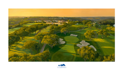 "Golden Hour at Real Club Valderrama" Golf Course Art, Fine Art Giclee Prints