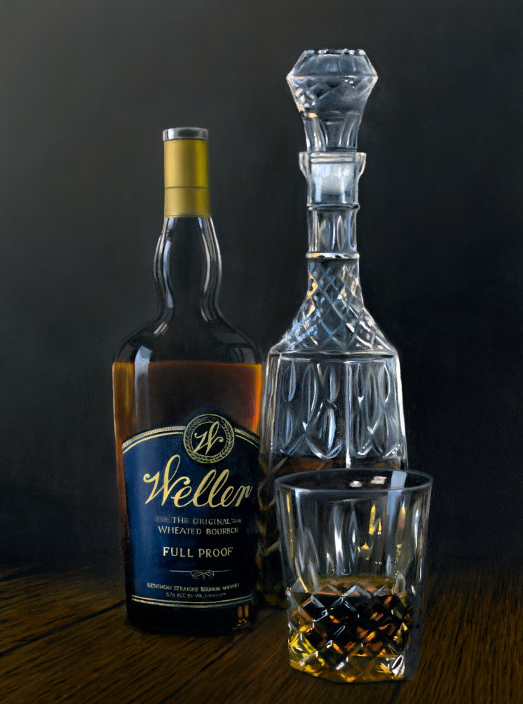 "Weller" Still Life Whiskey Painting