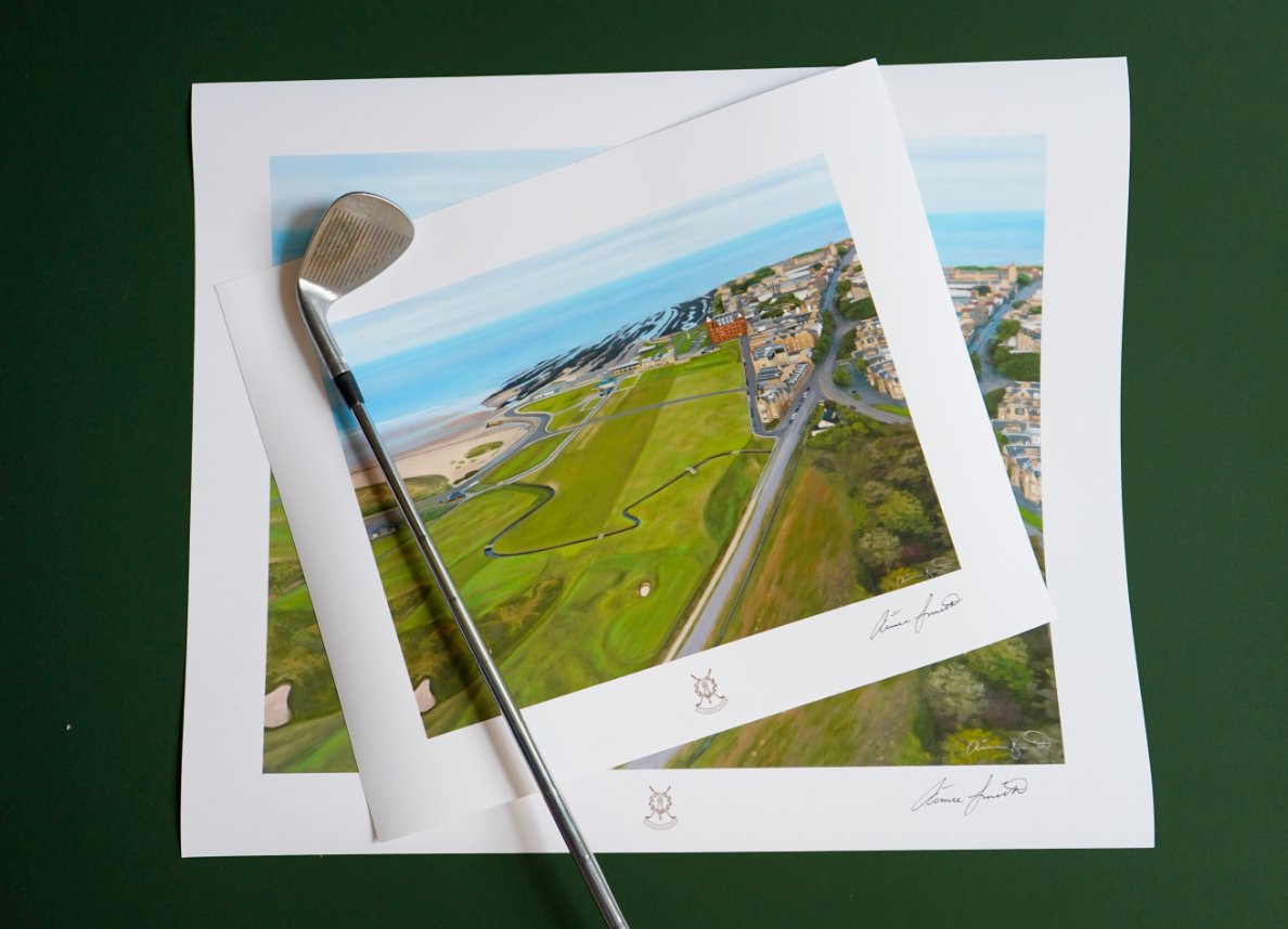 "The Old Course View" St Andrews Links Golf Art Print, Limited Edition