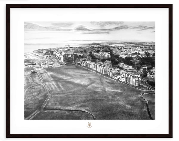 "Morning Shadows of the Old Course" St Andrews Links Aerial View | Fine Art Print