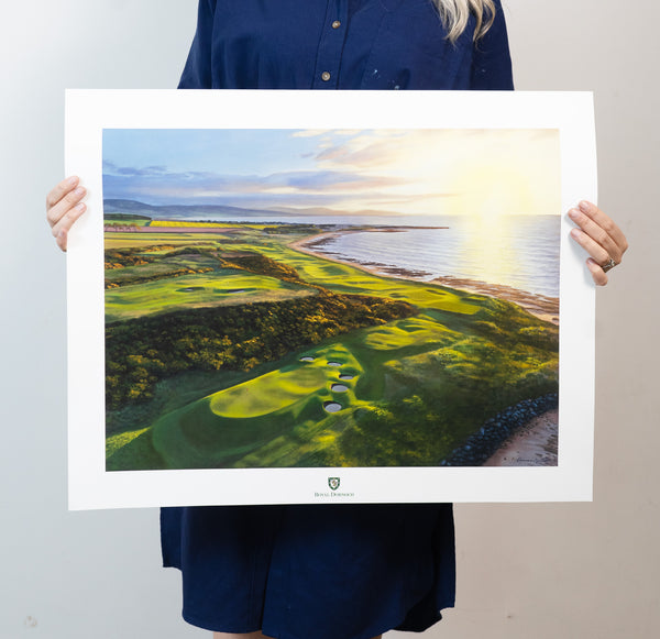 "Sunrise at Royal Dornoch" Limited Edition Golf Art Print | Royal Dornoch Golf Club