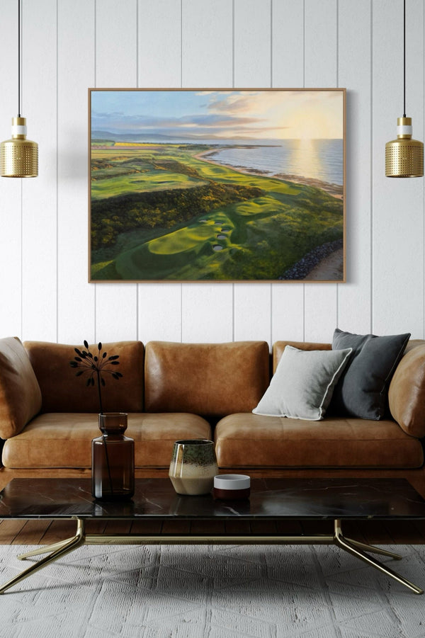 "Sunrise at Royal Dornoch" Limited Edition Golf Art Print | Royal Dornoch Golf Club