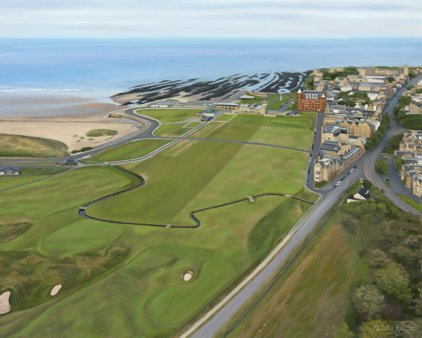 "The Old Course View" St Andrews Links Golf Art Print | Official Licensed St Andrews Art