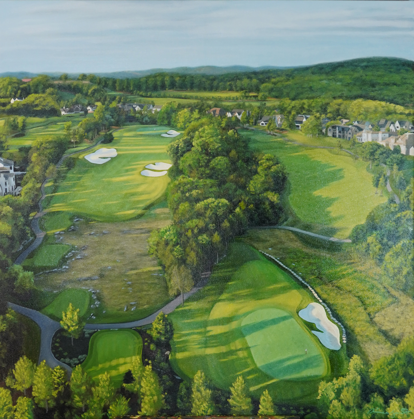 "No. 4 & 5 at Troubadour Golf and Field Club" Golf Art Commission