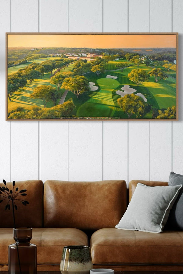 "Golden Hour at Real Club Valderrama" 18th Green | Limited Edition Golf Art Print