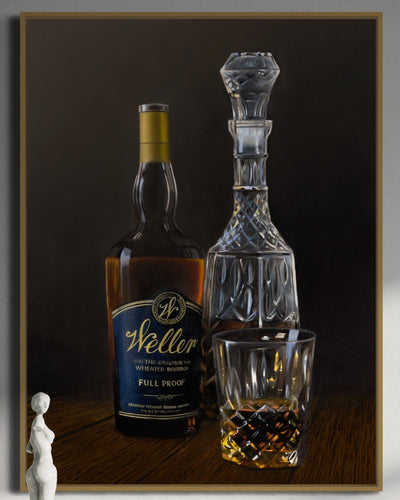 "Weller" Still Life Whiskey Painting, Fine Art Prints