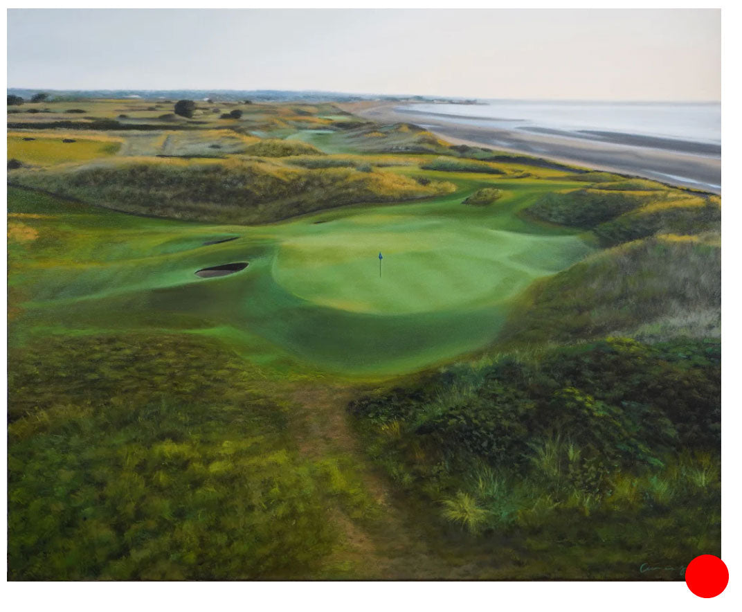 "No. 12 at Portmarnock Golf Club" 24" x 30" Original Oil Painting, Commission