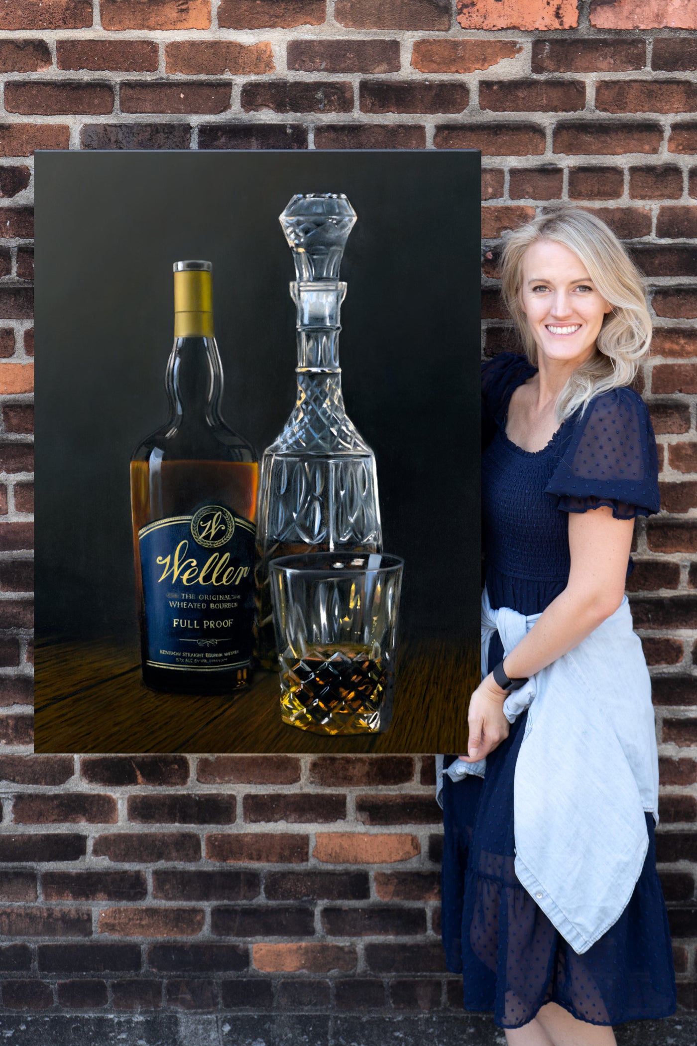 "Weller" Still Life Whiskey Painting, Fine Art Prints