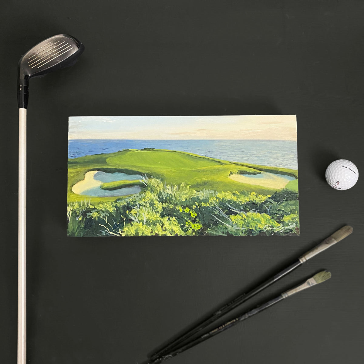 "No. 7 at Pebble Beach", 12" x 6.5" Limited Edition Print
