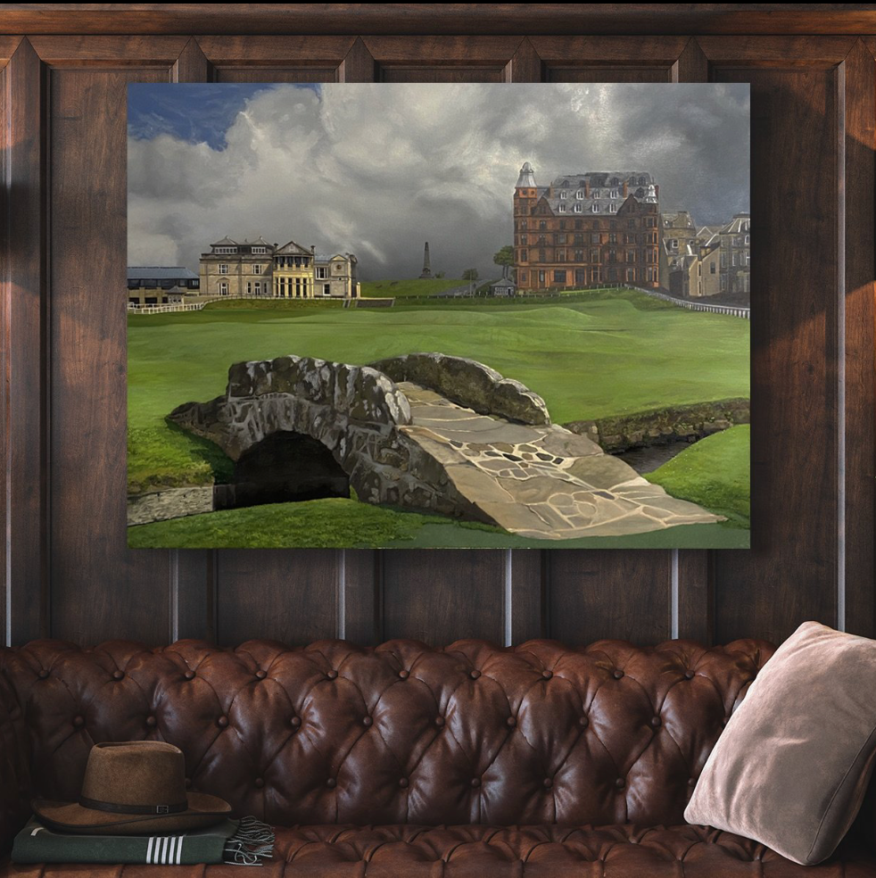 "18th Hole at the Old Course" Swilcan Bridge St Andrews Links | Limited Edition Golf Art Print