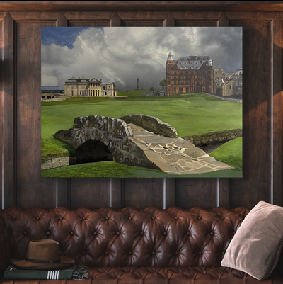 "No. 18 at the Old Course at St Andrews Links", Golf Painting Limited Edition Prints