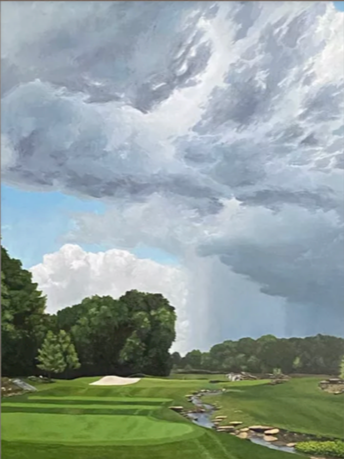 "No. 16 at Troubadour Golf and Field", 30 x 36 Painting