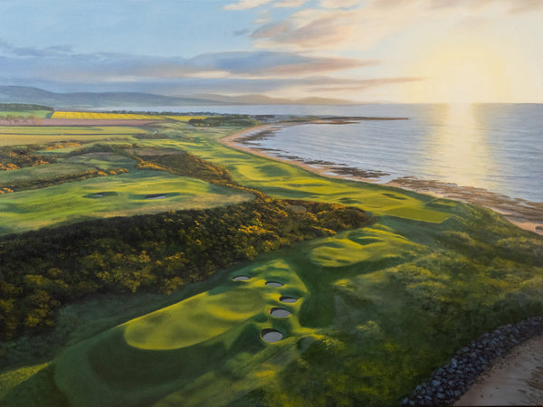 "Sunrise at Royal Dornoch" Limited Edition Golf Art Print | Royal Dornoch Golf Club