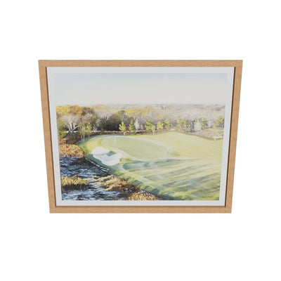 COMMISSION: "No. 4 at Troubadour Golf and Field", 8 x 10 painting