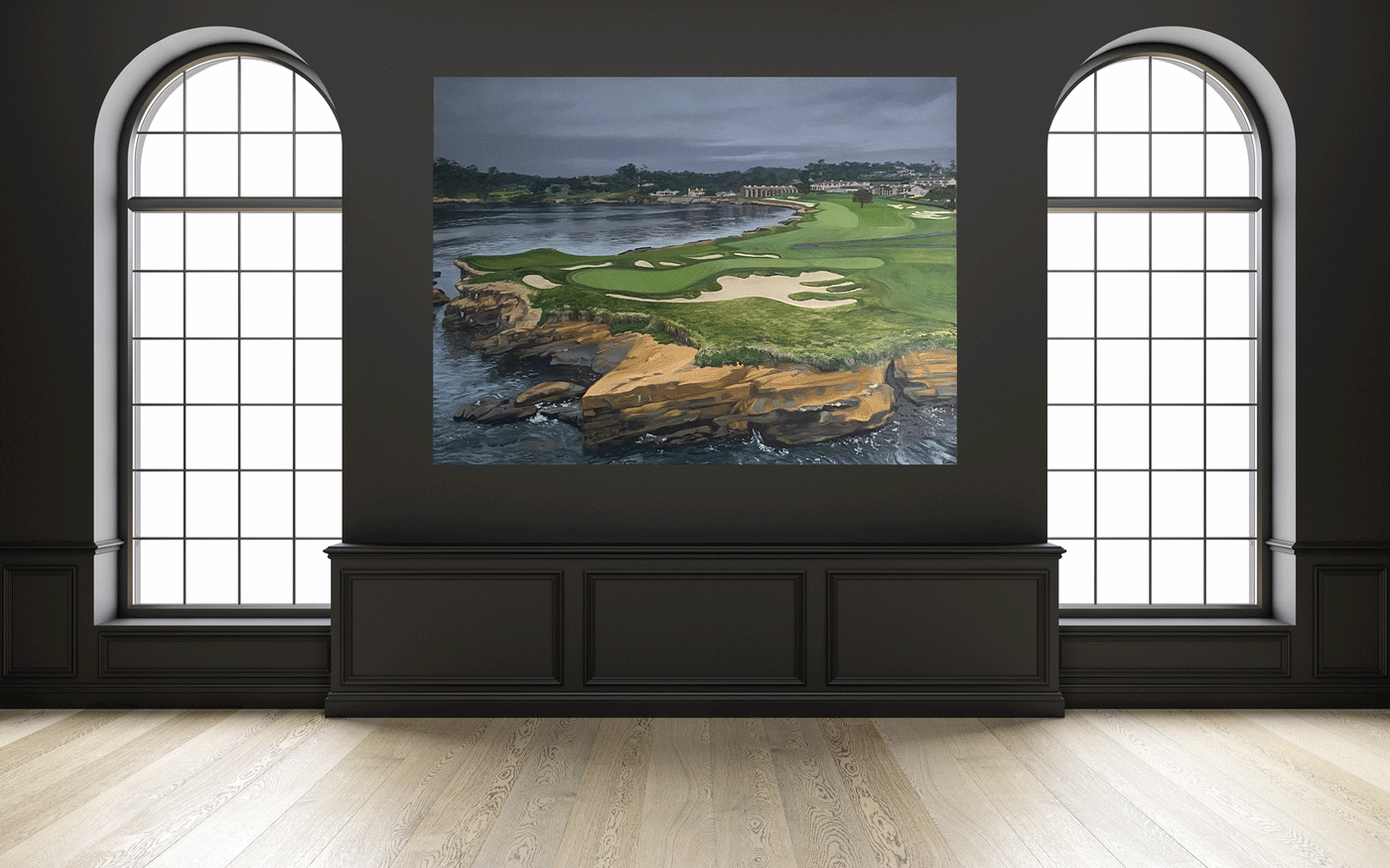 "No. 17 & 18 at Pebble Beach" Golf Art Limited Edition Prints
