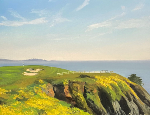 "No. 6 at Pebble Beach", 11" x 14" Limited Edition Print