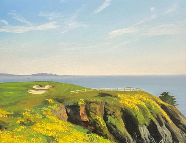 "No. 6 at Pebble Beach", 11" x 14" Limited Edition Print - alternate
